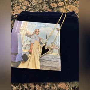 Frieda Rothman Onyx Heart Pendant Necklace